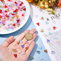 300шт 10 цвета окрашенные распылением прозрачные стеклянные бусины GLAA-HS0001-04