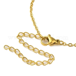 Ожерелья с подвесками из нержавеющей стали 304 с кубическим цирконием NJEW-Q347-01B