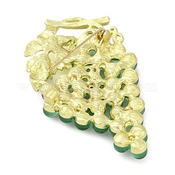 Броши из цинкового сплава со стразами в виде винограда для одежды-рюкзака JEWB-R068-05A-LG