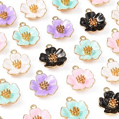 25шт 5 цвета сплава эмалевые подвески&nbsp;ENAM-CJ0003-60