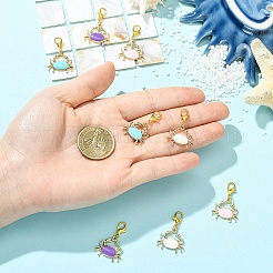 8 pendentif décoratif en forme de crabe&nbsp;HJEW-YW00322