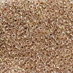 TOHOラウンドシードビーズ  日本製シードビーズ  （金メッキの裏地付きクリスタル989)個  15/0  1.5mm  穴：0.7mm  約15000個/50g&nbsp;SEED-XTR15-0989