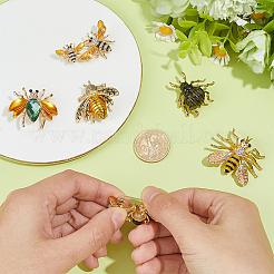 6 Stück Emaille-Anstecknadeln mit Bienen- und Käfermotiven in 6 verschiedenen Ausführungen&nbsp;JEWB-PH0001-80