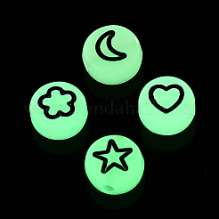 Светящиеся акриловые бусины LACR-N001-003