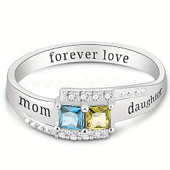 Женские кольца на палец из латуни с микропаве и кубическим цирконием&nbsp;FS-WG6B627-03