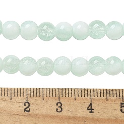 クラックガラスビーズ  ロンデル  紺碧  6mm&nbsp;X1-GLAA-U001-6mm-01