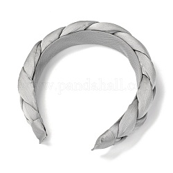 Пластиковые ленты для волос, с тканью покрыты, серебряные, 21~30 мм, внутренний диаметр: 132 мм