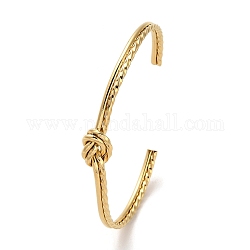 Bracelets manchette en acier inoxydable doré 304 pour femme, torsion, diamètre intérieur: 1-7/8x2-1/2 pouce (4.85x6.2 cm)
