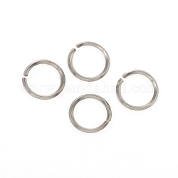 304 кольцо из нержавеющей стали, открытые кольца прыжок, цвет нержавеющей стали, 14x1.5 мм, внутренний диаметр: 11 мм