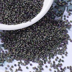 Perles rocailles miyuki rondes, Perles de rocaille japonais, 11/0, (orchidée magique rr4571), 2x1.3mm, Trou: 0.8mm, environ 5500 pcs/50 g