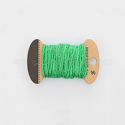 Джутовый шнур, джутовая нить, джутовый шпагат, 3 слой, для изготовления ювелирных изделий, весенний зеленый, 2 мм, около 10.93 ярда (10 м) / доска