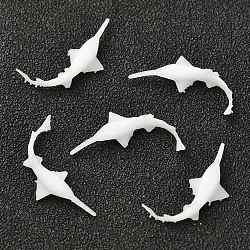 3D-Harzmodell, UV-Harzfüller, Epoxidharz Schmuckherstellung, Hai geformt, weiß, 18x11x3.5 mm