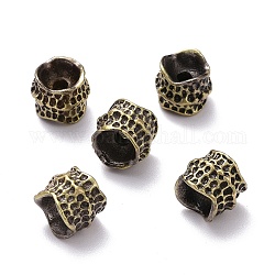 Tibetischen Stil Messing Perlen, cadmiumfrei und bleifrei, Kolumne, gebürstetem antike Bronze, 8.5x7 mm, Bohrung: 2 mm