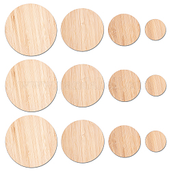 Planches de bois rondes plates olycraft pour la peinture, burlywood, 30 pièces / kit