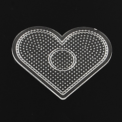 Сердце pegboards для 3x2.5мм мини бус hama бисер, прозрачные, 80x90x2.5 мм