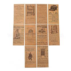 Bloc de notas de papel kraft, para álbum de recortes de diy, tarjeta de felicitación, documento de antecedentes, diario decorativo, antiguo taller, 16x8.4 cm, 60 unidades / bolsa