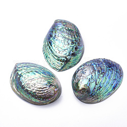 Paua Shell naturale perle, 100~120x80~90x30~40mm, Foro: 2~6 mm