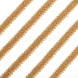 メタリックムカデブレードレーストリミング  ブライダル用クラフトリボン  コスチューム  ジュエリー  工芸品と縫製  ゴールド  5/8インチ（15mm）x1.5mm  約15ヤード/カード（13.716メートル/カード）