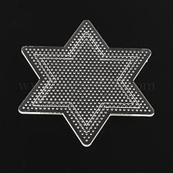 Plaques étoiles pour les petites perles à repasser de 3x2.5mm, clair, 103x90x2.5mm