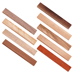 OLYCRAFT 9 Pcs 9 Colors Wood Pen Blanks Exotic Pen Blanks Kit Padauk Cherry Wood Black Walnut Maple Bench Rectangle Turning-Pen Blanks Unfinished Wood DIY Material for Hairpin Craft 7x1x0.4 Inch