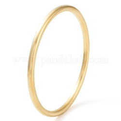 Ion Plating(IP) 304 Stainless Steel Plain Bangles, Real 18K Gold Plated, Inner Diameter: 2-1/2 inch(6.5cm), Wide: 4mm