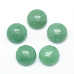 Cabochons naturales aventurina verde, semicírculo, 12x5~6mm