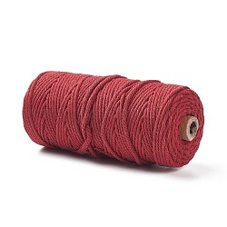 工芸品の編み物用の綿糸  サクランボ色  3mm  約109.36ヤード（100m）/ロール