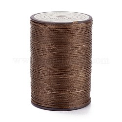 フラットワックスポリエステル糸ストリング  マイクロマクラメコード  革縫い用  サドルブラウン  0.8~0.9x0.3mm  約109.36ヤード（100m）/ロール