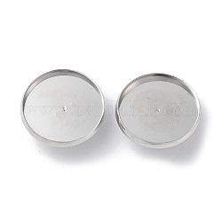 Impostazioni cabochon con bottoni in ferro, platino, 19.5x6mm
