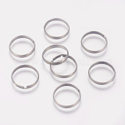 316 configuración de anillo de dedo de acero inoxidable quirúrgico, ajustable, color acero inoxidable, tamaño de 7, 17mm, 3mm
