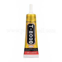 T-8000 Adhesive Glue, Medium Viscosity, Multi-Purpose Adhesive Self-Leveling Formula, suitable for DIY Jewelry Making, Clothes Patching, Goldenrod, 152x45x28mm, Capacity: 1.68fl. oz(50ml)/pc