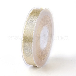 Doppelseitiges Polyester-Satinband, mit metallisch silberner Farbe, leichtes Khaki, 5/8 Zoll (16 mm), etwa 100 yards / Rolle (91.44 m / Rolle)