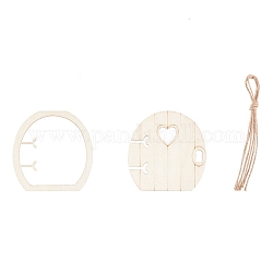Cabochon in legno naturale, per la creazione di gioielli fai da te, porta con il cuore, Burlywood, 100x100x2mm