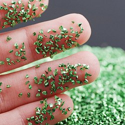 Diy uñas arte decoración mini perlas de vidrio, diminutas cuentas de uñas caviar, verde pálido, 2~3mm, aproximamente 450 g / bolsa