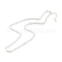 Collares de cadena de 304 acero inoxidable, con cierre de langosta, plata, 16 pulgada (40.8 cm)