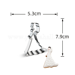 Stainless Steel Cookie Cutters, Cookies Moulds, DIY Biscuit Baking Tool for Valentine's Day, Women Pattern, 79x53x25mm