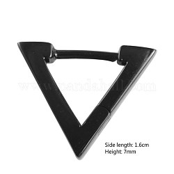 Pendientes de aro angulares de latón con forma de triángulo, para hombres y mujeres, gunmetal, 18mm