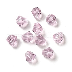 Cuentas de vidrio austriaco de imitación de vidrio, facetados, diamante, ciruela, 8x7.5mm, agujero: 0.9 mm