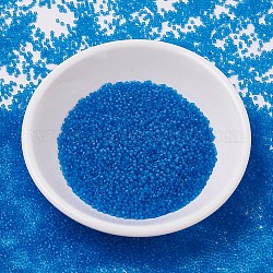 Cuentas de miyuki delica, cilindro, Abalorios de la semilla japonés, 11/0, (db0787) teñido azul capri transparente semi-esmerilado, 1.3x1.6mm, agujero: 0.8 mm, aproximamente 10000 unidades / bolsa, 50 g / bolsa