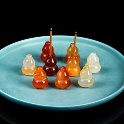 Natürliche Kristall-Achat-Kürbis-Räucherstäbchenhalter, Basteln Sie einen glücklichen Weihrauchbrenner, Buddha-Räucherstäbchenhalter, 28x22 mm