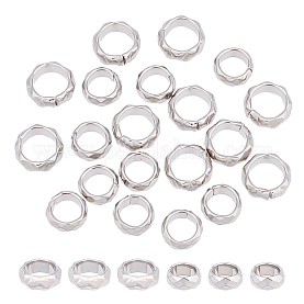 Shop DICOSMETIC 300pcs 5 Styles 304 Stainless Steel Spacer Beads Flat Round  Beads Square Beads Ring Shaped Beads for Jewelry Making for Jewelry Making  - PandaHall Selected