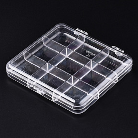 Plastic Clear Beads Display Storage Case Box, Bead Storage