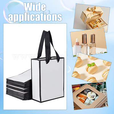 Складные бумажные подарочные пакеты с ручкой ABAG-WH0045-21A-1