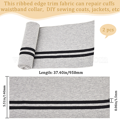 Эластичная ребристая ткань из полиэстера для манжет DIY-WH0028-96E-1