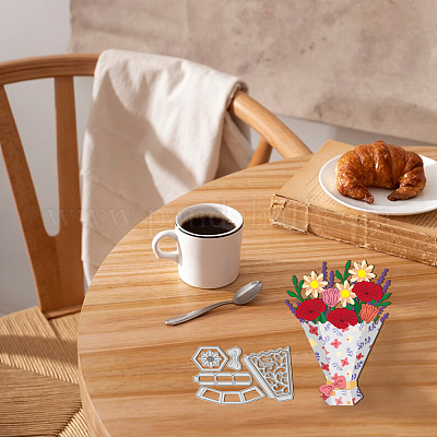 Углеродистая сталь разрезает трафареты DIY-WH0309-2338-1