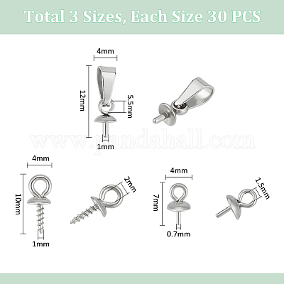 90 шт. 3 подвески-гвоздики из нержавеющей стали STAS-UN0054-54-1