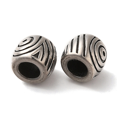 Европейские бусины из нержавеющей стали 304 STAS-A080-35AS-1