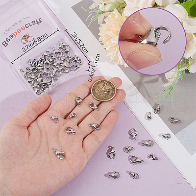 60 шт. 6 стиля карабинов из хирургической нержавеющей стали 316 STAS-BBC0006-03-1