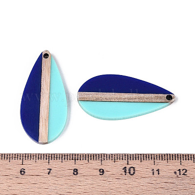 Кулоны из непрозрачной смолы и дерева RESI-T057-72A-1