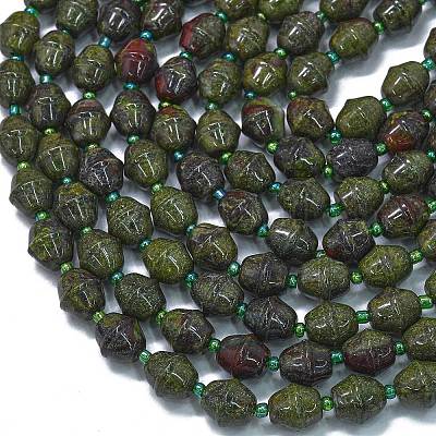 Бисер натуральный дракон крови пряди G-K389-D25-01-1